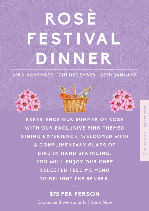 Parkside Hotel Rosè fetival dinner web tile